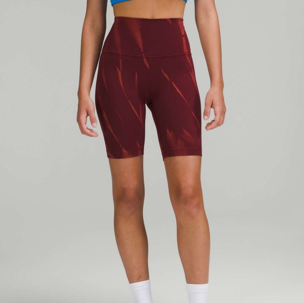 Lululemon Wunder Train High Rise Bike Short 8" Sz 14